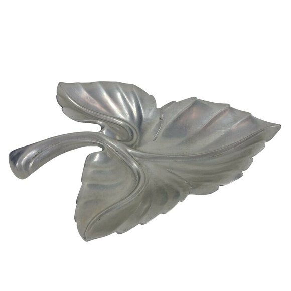 Tray Bruce Cox Aluminum 12" Leaf Shaped Signed and Numbered - Picture 9 of 12